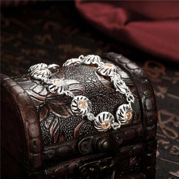 Hot sale christmas gift 925 silver Double Cat Bracelet DFMCH389,Brand new fashion 925 sterling silver plated Chain link bracelets high grade