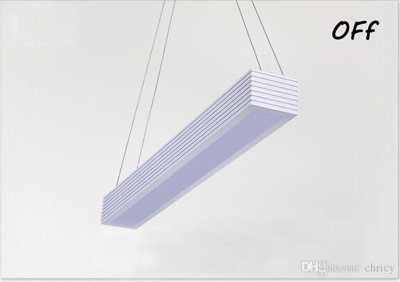 Modern Led Pendant Lights Square Office Suspended Hanging Light Fixture for Office Classroom Living Room Bedroom
