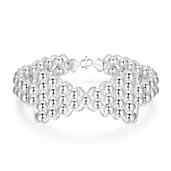 Hot sale christmas gift 925 silver Bow Bracelet transfer beads DFMCH401, new fashion sterling silver plate Chain link bracelets high grade