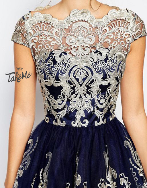 Stylish Navy Lace Short Bridesmaids Dresses Bateau Neck A E Beach Wedding Guest Dress Knee Length Tulle Appliques Maid Of Honor Gowns