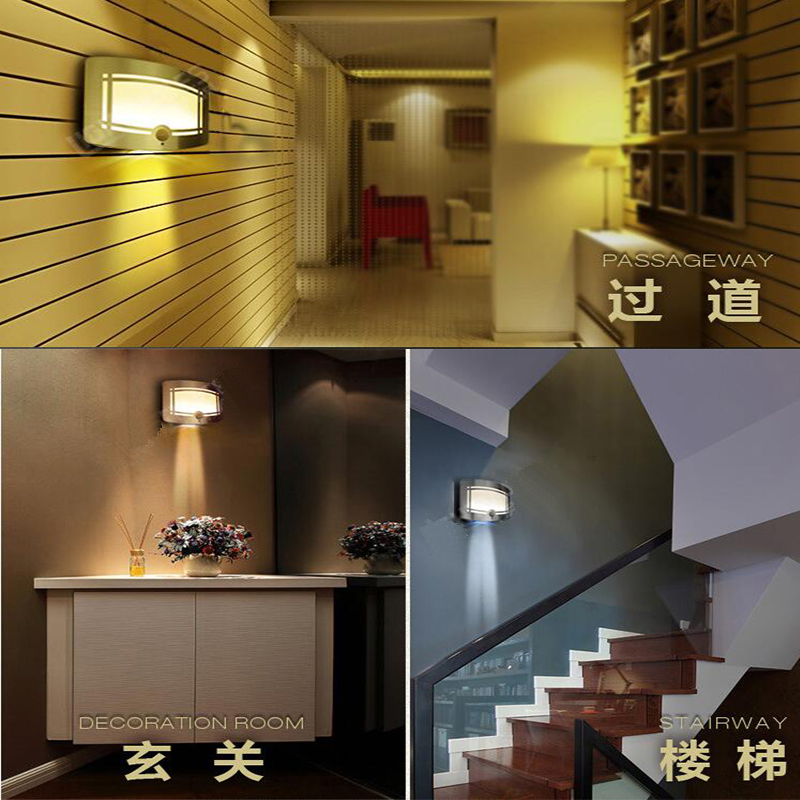 Wall lamps LED Aluminum Case body sensor Wireless Stick Motion Sensor Activated Battery Operated Wall Sconce Spot Lights Hallway Night Light