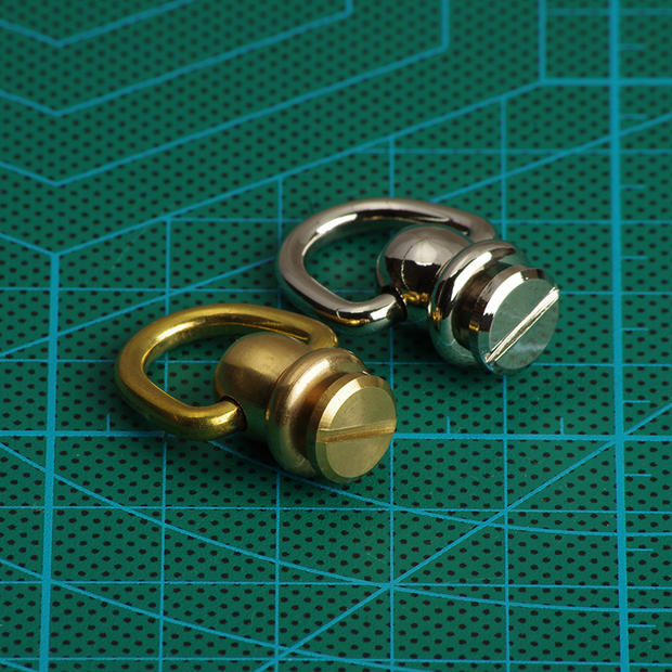 6 pieces brass swivels ring lock buckle handmade D ring bag luggage accessories bag hanger diy hardware part
