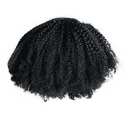 Dye freely Kinky Curly Ponytail chignon bun Human Hair clip in , Virgin Brazilian Curly Human Hair Ponytails Black Hairpieces Drawstring