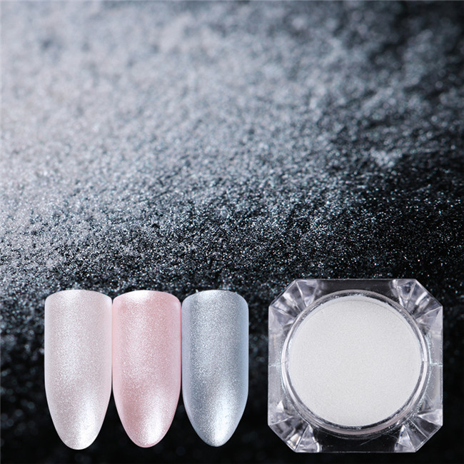 1 Box Diamond Pearl Mermaid 1.5g Shining White Nail Art Glitter Dust DIY Nail Decoration Pigment