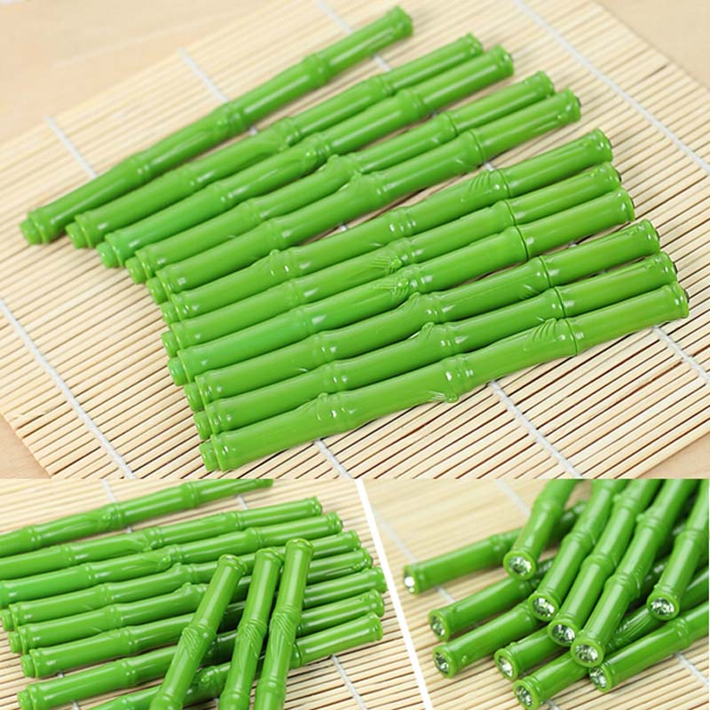20pcs Lifelike Bamboo Shaped Ball Point Pen Signing Pen Ballpoint Pen Writing Supplies student school stationery Free Shipping
