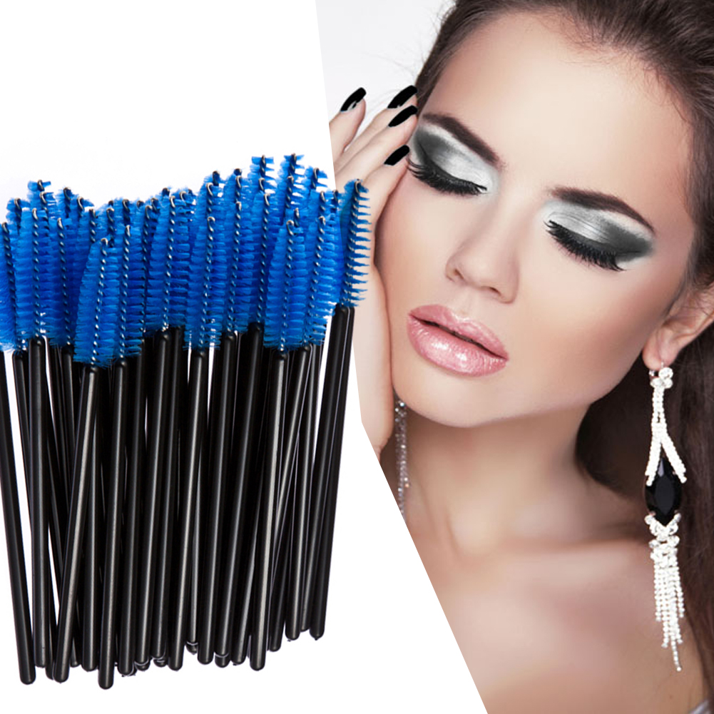 High Quality 50Pcs/Pack Disposable Eyelash Brushes Mascara Wands Applicator Wand Brushes Eyelash Comb Brushes Spoolers Makeup Tool Kit