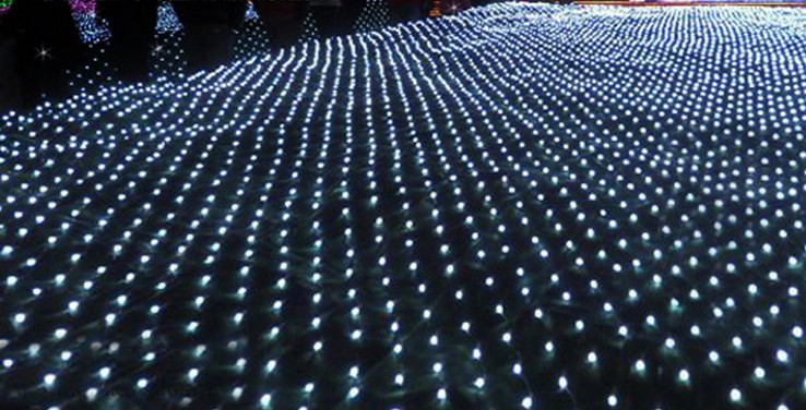 Large LED waterproof network lights 10 * 8 m 2600led network lights lawn fishing net lights highlight copper spots decorative net lights