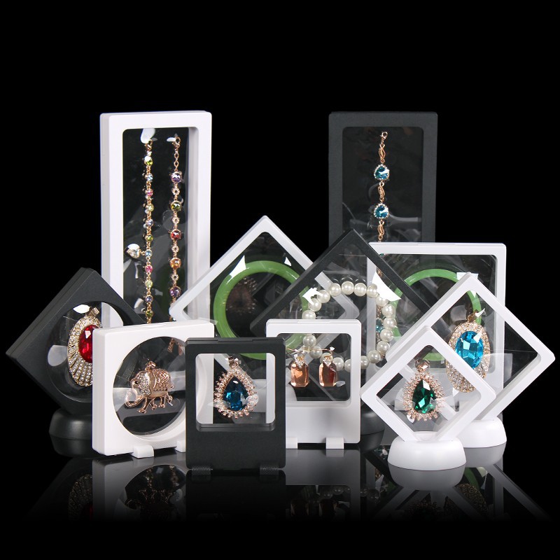 Brand Factory Supply PET Transparent Membrane Jewelry Display Stand Holder Packaging Box Protect Jewellery Floating Presentation Case
Brand Factory Supply PET Transparent Membrane Jewelry Display Stand Holder Packaging Box Protect Jewellery Floating Presentation Case