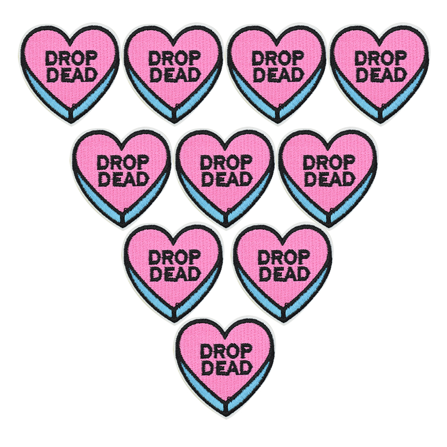 10 PCS pink heart shape embroidery patches for clothing iron patch for clothes applique sewing accessories stickers on clothes iron on patch, Black
10 PCS pink heart shape embroidery patches for clothing iron patch for clothes applique sewing accessories stickers on clothes iron on patch, Black