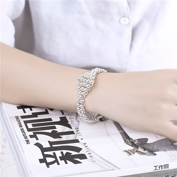 Hot sale gift 925 silver Diamond bracelets transfer beads DFMCH398, Brand new fashion 925 sterling silver Chain link bracelets high grade