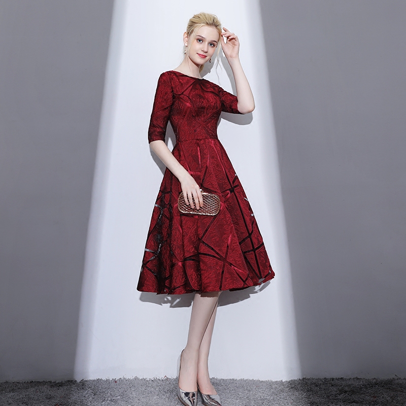 Elegant Mother of the Bride Dresses Half Sleeves Zipper Back Tea Length Fall Winter Wedding guest Dresses Cheap Burgundy,Ivory,Red
Elegant Mother of the Bride Dresses Half Sleeves Zipper Back Tea Length Fall Winter Wedding guest Dresses Cheap Burgundy,Ivory,Red