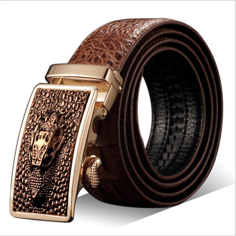 New fashion new automatic belt buckle belt J selling men's leather crocodile male belt size 110-125mm, Gold
New fashion new automatic belt buckle belt J selling men's leather crocodile male belt size 110-125mm, Gold
