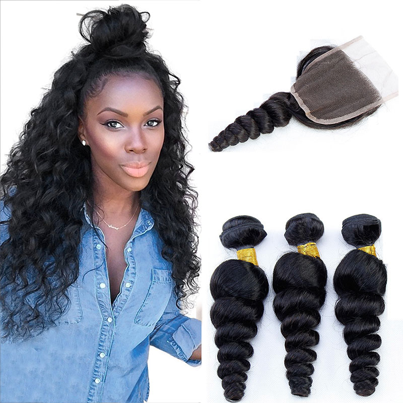 Malaysian Virgin Human Hair Weaves Loose Wave 3 bundles With 4x4 lace Closure Unprocessed Malaysian Remy Hair Bundles And Lace Closures, Natural color
Malaysian Virgin Human Hair Weaves Loose Wave 3 bundles With 4x4 lace Closure Unprocessed Malaysian Remy Hair Bundles And Lace Closures, Natural color
