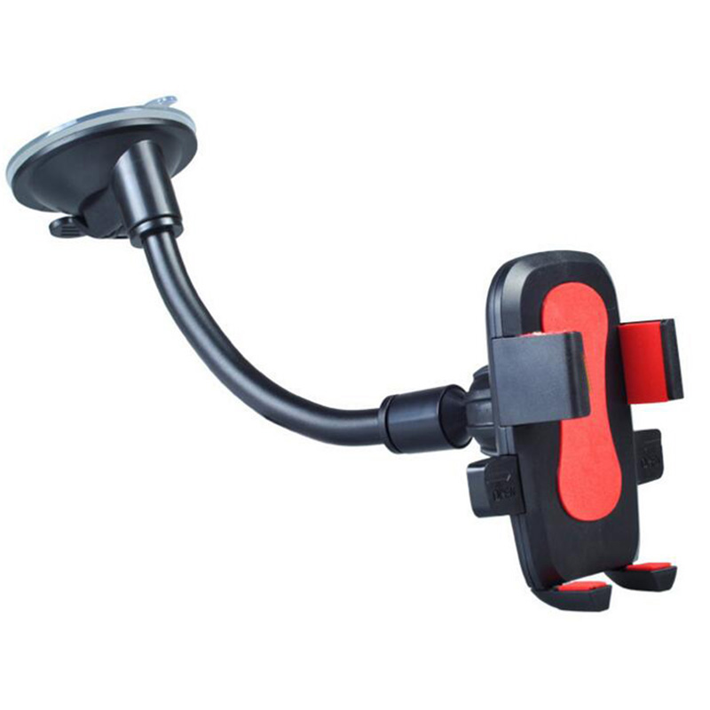 Update Universal Car Windshield Mount Holder 360 Degree Rotation Long Hose Sucker Automatic Lock Cell Phone GPS Holders Bracket Stands
