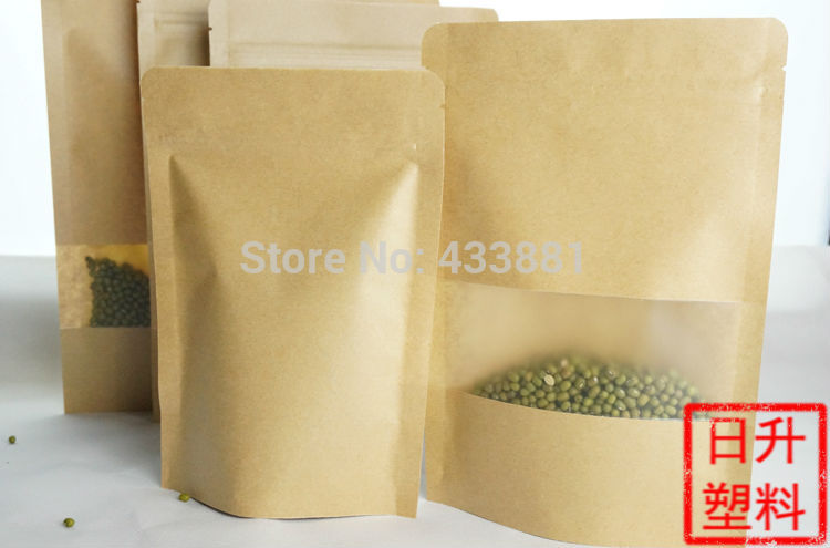 10*15cm 100pcs kraft paper standing bag with window envelope shopping bag with ziplock, coffee bean pouch
10*15cm 100pcs kraft paper standing bag with window envelope shopping bag with ziplock, coffee bean pouch