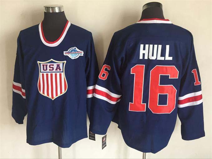 Top Quality ! 2014 Team USA Ice Hockey Jerseys #16 Brett Hull Blue Hockey Jerseys With Name Embroidery Logo Mix Order
Top Quality ! 2014 Team USA Ice Hockey Jerseys #16 Brett Hull Blue Hockey Jerseys With Name Embroidery Logo Mix Order