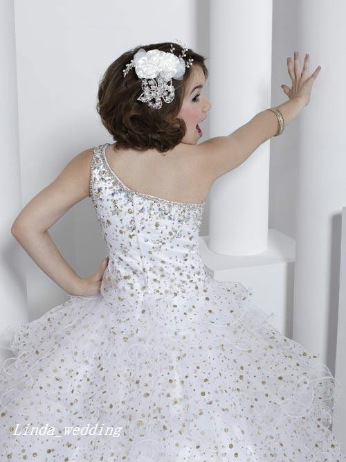 Cute Girl's Pageant Dress Princess Ball Gown Party Cupcake Young Pretty Little Kids Queen Flower Girl Dress