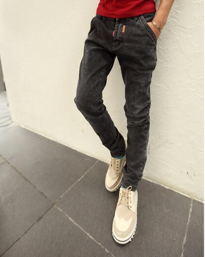 Wholesale-Recommand Desinger Jeans Spring New Arrival Mens Zipper Style Jeans skinny denim harem pants personality skinny jeans men