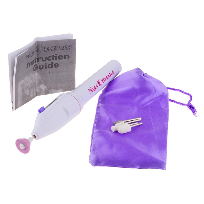 Top Quality 5 Bits Styles Electric Drill Nail Art Tips Buffer Manicure Pedicure File Grooming Tool Free Shipping