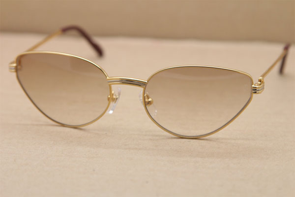 Hot High quality 1185213 Sunglasses mens women gLASSES C Decoration gold metal frame sunglasses Size:56-19-135mm
