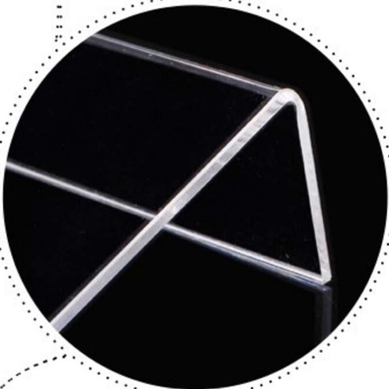 New 10pcs/lot High Quality Clear 6x9cm L Shape Acrylic Table Sign Price Tag Label Display Paper Promotion Card Holder Papelaria