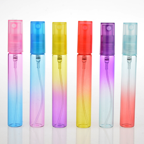 6Pieces/Lot 8ML Mini Portable Colorful Glass Perfume Bottle With Atomizer Empty Cosmetic Containers For Travel