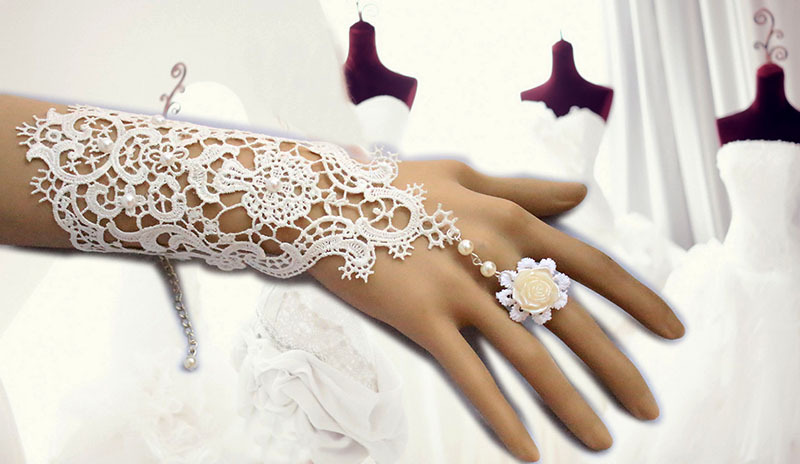 New Long Black Fingerless Evening White Bridal Wedding Gloves in stock Wedding Accessories Party Glove