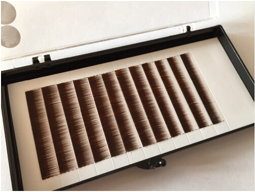 New Arrival Eyebrow Extension Faux Mink Hair Professional Makeup Tools 1Pc/lot Mix Length 5/6/7mm 0.10/0.15 Dark&Brown Color