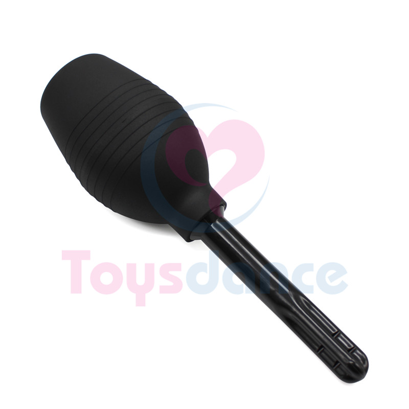 Toysdance 310ml Clyster Douche Silicone Intestinal Cleaners Sex Products For Adult Soft Head Applier Anal Sex Toys Black q1711241 - view 4