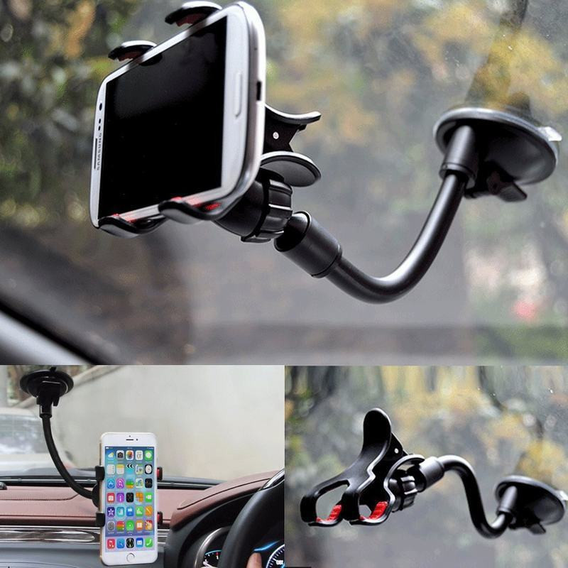 Windscreen-Mounted Multi-device SmartPhone Stand: Easy Installation & Sturdy Design
