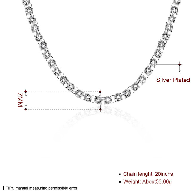 New arrival Leading Shrimp Buckle Necklace Men sterling silver plate necklace STSN061,fashion 925 silver Chains necklace factory direct sale