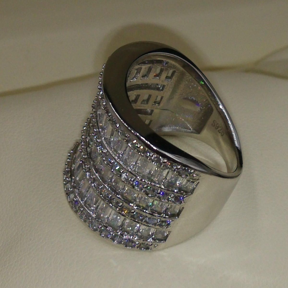 2025 Choucong Brand Jewelry Sterling Sier Full Topaz CZ Dia Gemstones Wedding Engagement Women Finger Ring gift Size5-11