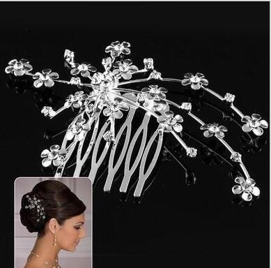 Women Bridal Wedding Silver Plated Crystal Rhinestone Flower Hair Combs Hair Accessories Headwear Bride Tiara
Women Bridal Wedding Silver Plated Crystal Rhinestone Flower Hair Combs Hair Accessories Headwear Bride Tiara