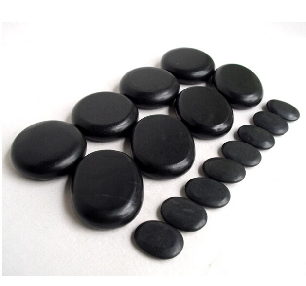massage stones natural energy set hot spa rock basalt stone 16pcs with