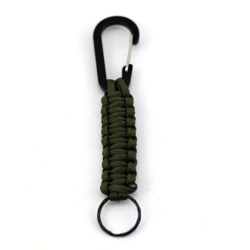 Outdoor Gear Carabiner Survival Key Ring Kits Escape Paracord for Hiking Camping Travel Key Chain Mountaineering Buckle 10pcs