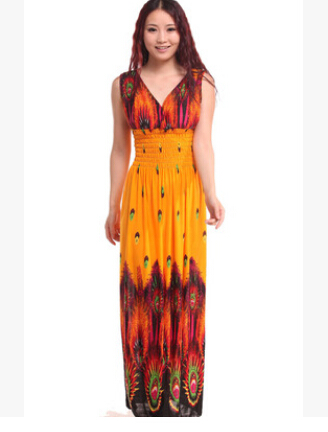 Plus sizes Women beach dresses casual dress lady flower printed Bohemian style free shipping, As picture show 2
Plus sizes Women beach dresses casual dress lady flower printed Bohemian style free shipping, As picture show 2