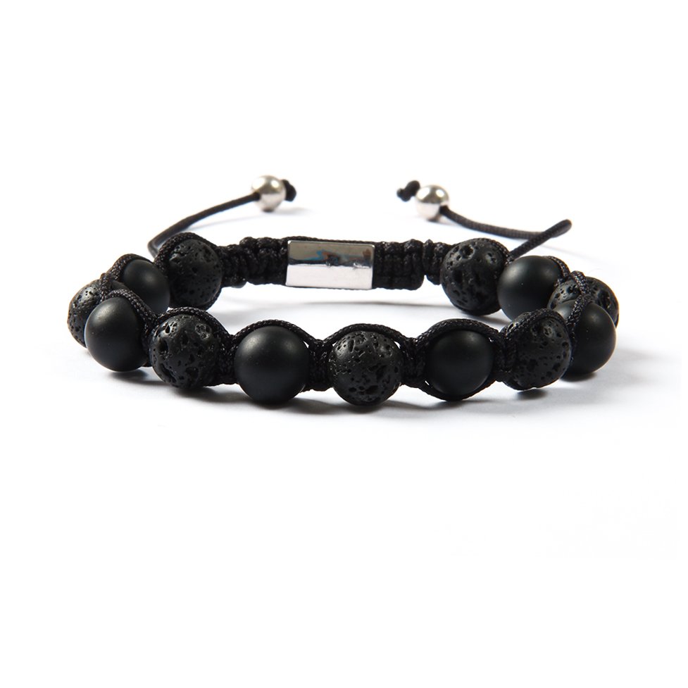 Jewelry Wholesale 10pcs/lot High Quality 10mm Lava Rock Stone With Natural Matte Stone Beads Macrame Bracelet For Men's Gift, Black
Jewelry Wholesale 10pcs/lot High Quality 10mm Lava Rock Stone With Natural Matte Stone Beads Macrame Bracelet For Men's Gift, Black