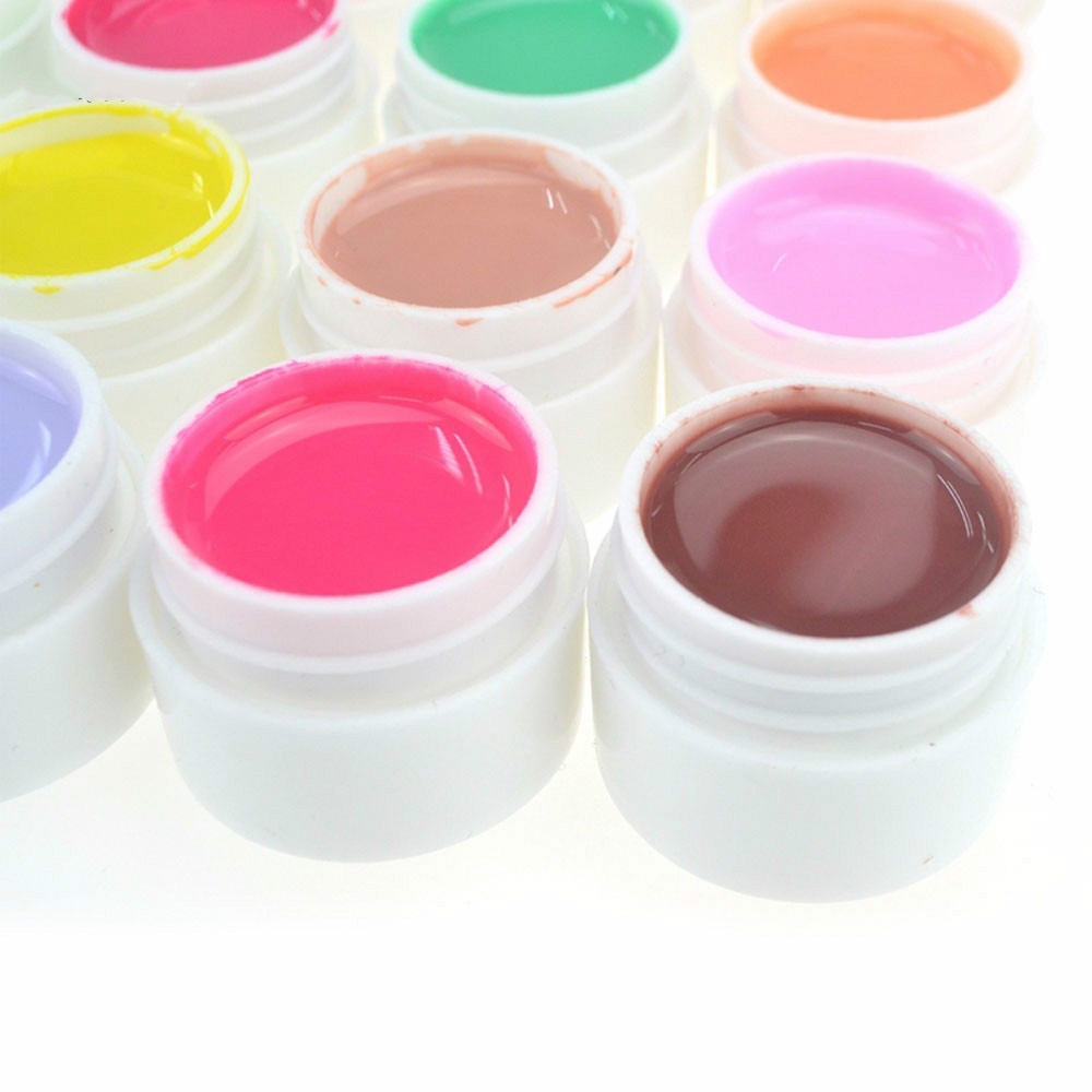 Top Quality Nail Gel 36 Pure Colors Pots Bling Cover UV Gel Nail Art Tips Extension Manicure for Girls Nail Polish Finger Ink