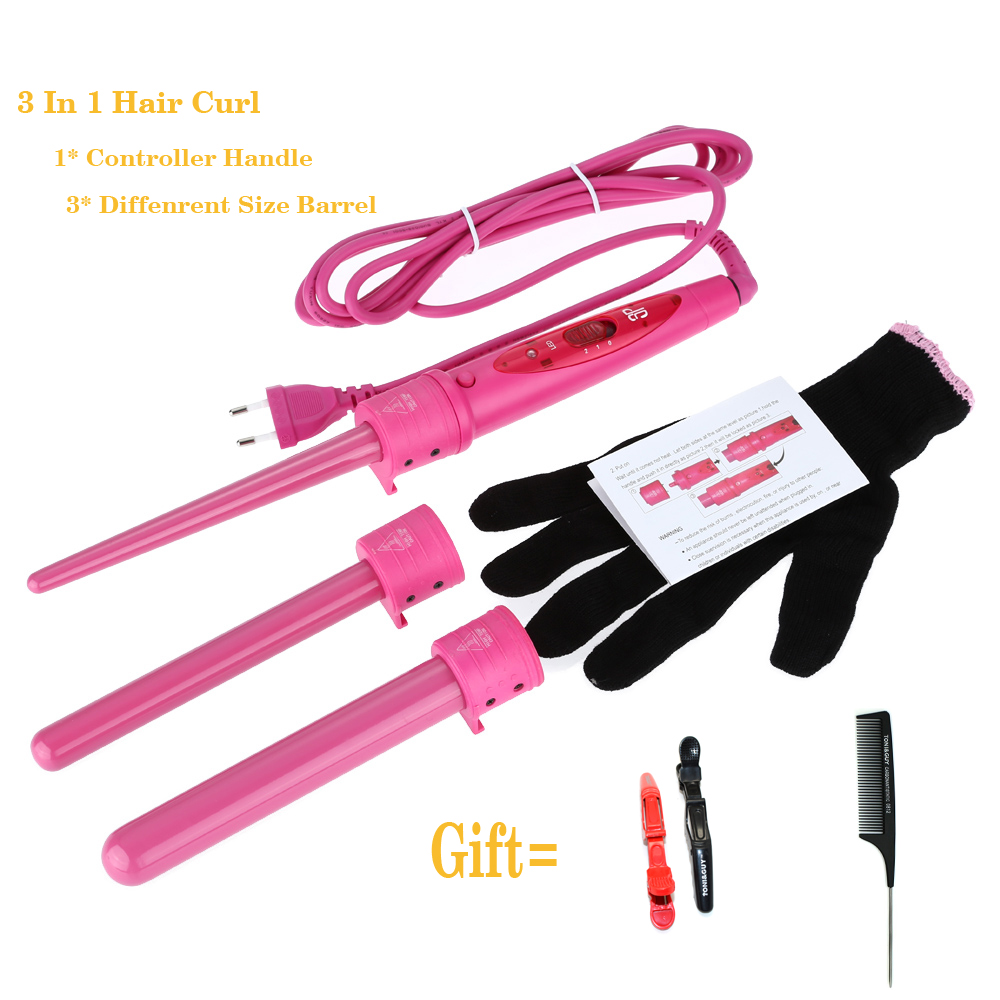 3 In 1 Removable Hair Styler Curling Wand Roller Tourmaline Ceramic Hair Curler Iron Set Interchangeable Monofunctional Hair Curlers
3 In 1 Removable Hair Styler Curling Wand Roller Tourmaline Ceramic Hair Curler Iron Set Interchangeable Monofunctional Hair Curlers