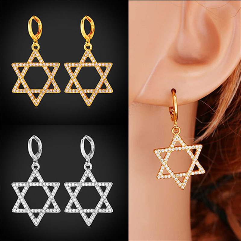 New Trendy Six Star of Women's Gold Earrings, 18K Plated/Platinum Plated Jewelry YS3199
New Trendy Six Star of Women's Gold Earrings, 18K Plated/Platinum Plated Jewelry YS3199
