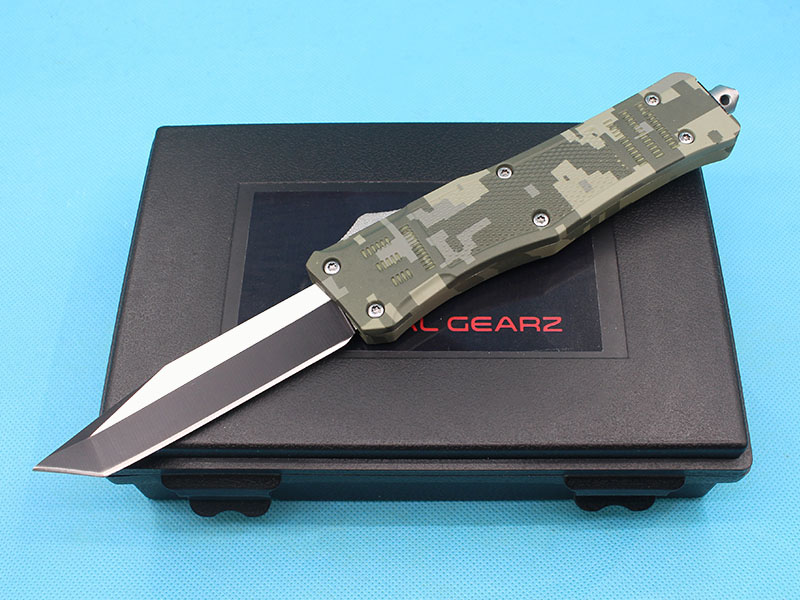 Promotion Large Size 616 Green Camouflage Handle Auto Tactial Knife 440C 58HRC Single Edge Tanto Blade Knives Tactical Gearz
Promotion Large Size 616 Green Camouflage Handle Auto Tactial Knife 440C 58HRC Single Edge Tanto Blade Knives Tactical Gearz