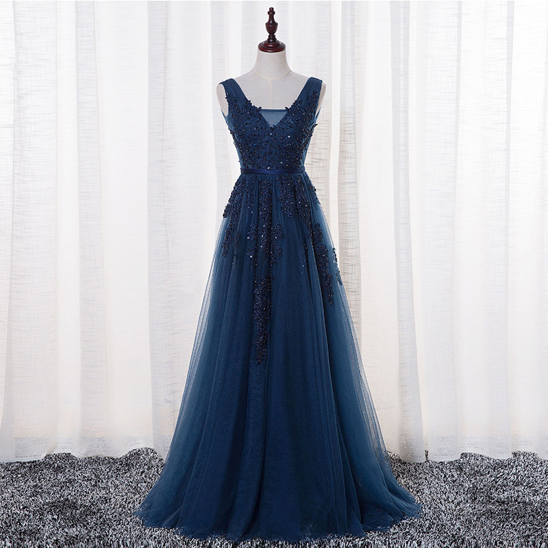 real photo vestidos de baile Stock Navy Blue A-line Evening dresses vestido de noite V-neck elegant cheap long appliques prom Party dress, Same as picture
real photo vestidos de baile Stock Navy Blue A-line Evening dresses vestido de noite V-neck elegant cheap long appliques prom Party dress, Same as picture