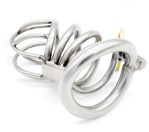 Stainless Steel Male Chastity device Adult Cock Cage With arc-shaped Cock Ring BDSM Sex Toy Bondage Men Chastity Belt Free Shipping
