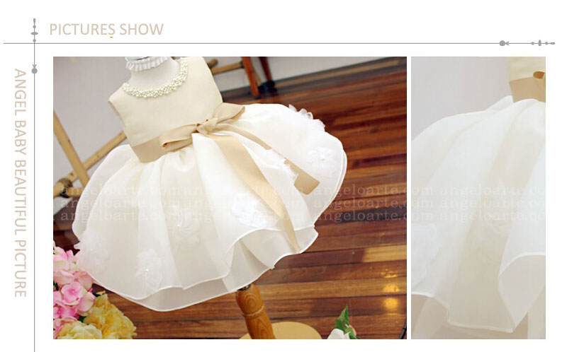 Champagne Summer Sleeveless girls Tutu Dresses For Wedding,Girl Christening Gown,infant birthday outfit Princess