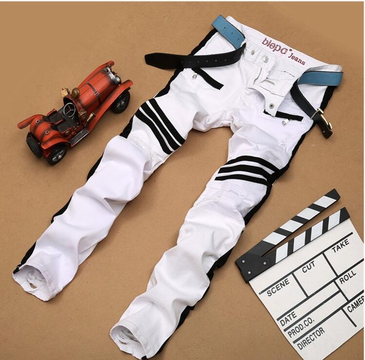 2016 Fashion Men Jeans Men'S Midweight Full Length Mens Jeans Holes Men Pants Jeans Brand 2016 Men Jeans Pants Pantalon Homme Jeans De Marqu