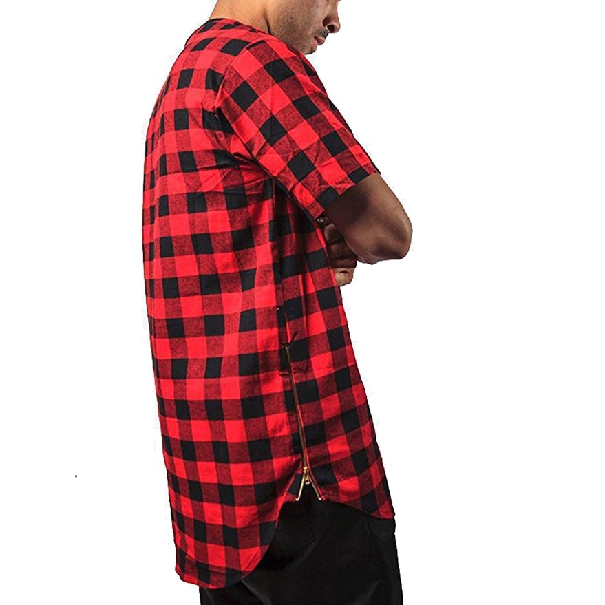 Wholesale- New 2017 Summer Plaid Men Shirt Fashion Brand-Clothing Camisa Hip Hop Blusas Mens Casual O-Neck Short Sleeve Shirts Sides Zipper, Black white
Wholesale- New 2017 Summer Plaid Men Shirt Fashion Brand-Clothing Camisa Hip Hop Blusas Mens Casual O-Neck Short Sleeve Shirts Sides Zipper, Black white