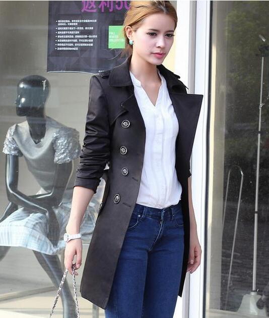 Fashion NEW trench coat clothes Western Style Autumn winter dress coat big yards trench coat gifts