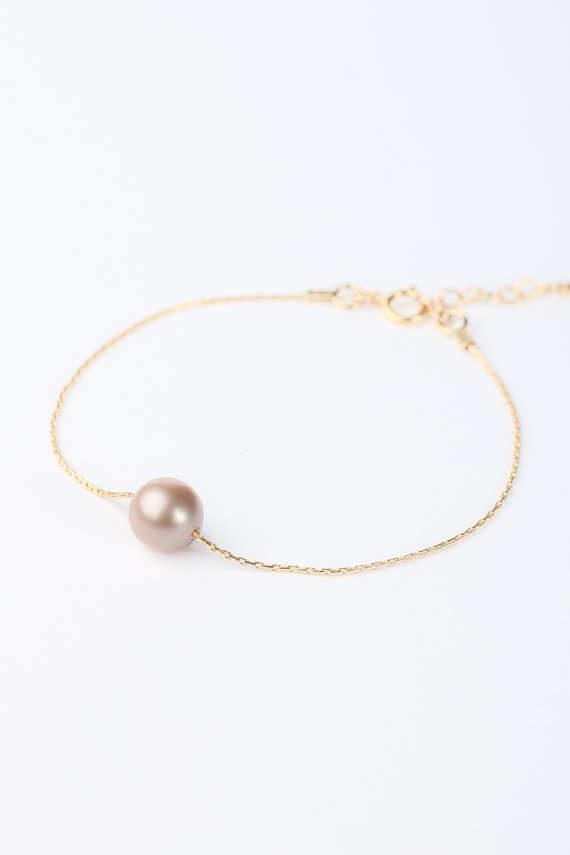 10PCS- B045 Simple Whiet or Ivory Pearls Bracelet Cute Circle Round Pearl Bracelets with Gold Silver Chain for Women Wedding Party