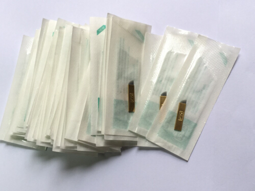 Wholesale-50Pcs 0.25MM Diameter Microblading Needles PCD 14-Pin Needle Permanent Makeup Eyebrow Tattoo Pen Blades For Eyebrow Embroidery