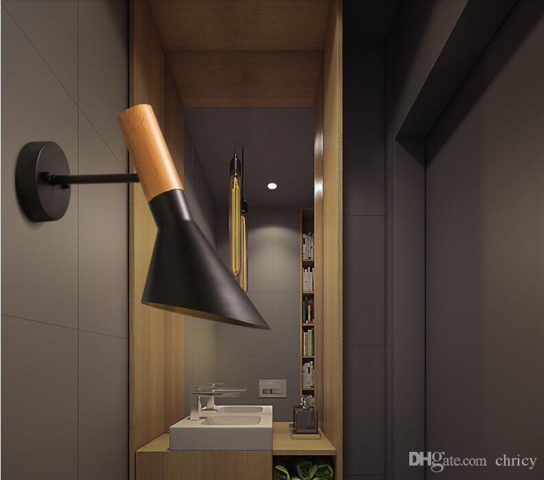loft Wood Iron led wall lighting industrial wall sconces coffee house Bar Lamp retro industrial led lights Rotatable Led Wall Lamps